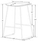 LeisureMod Melrose Modern Wood Counter Stool With Chrome Base Set of 4, Walnut