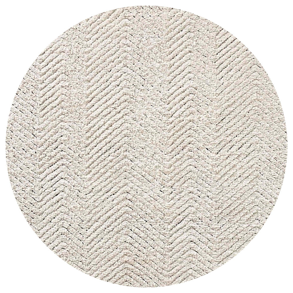 Ahgly Company Indoor Round Mid-Century Modern Area Rugs, 4' Round