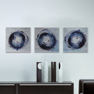 Dark Rings Triptych, 48x16