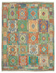 Rug N Carpet - Handmade Turkish 8' 7'' x 11' 3'' Modern Design Wool Kilim Rug