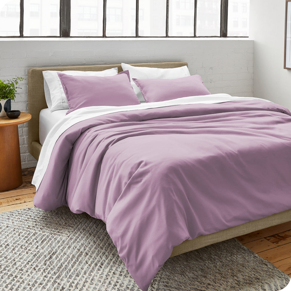 Bare Home Microfiber Duvet Cover & Sham Set, Lavender, Queen