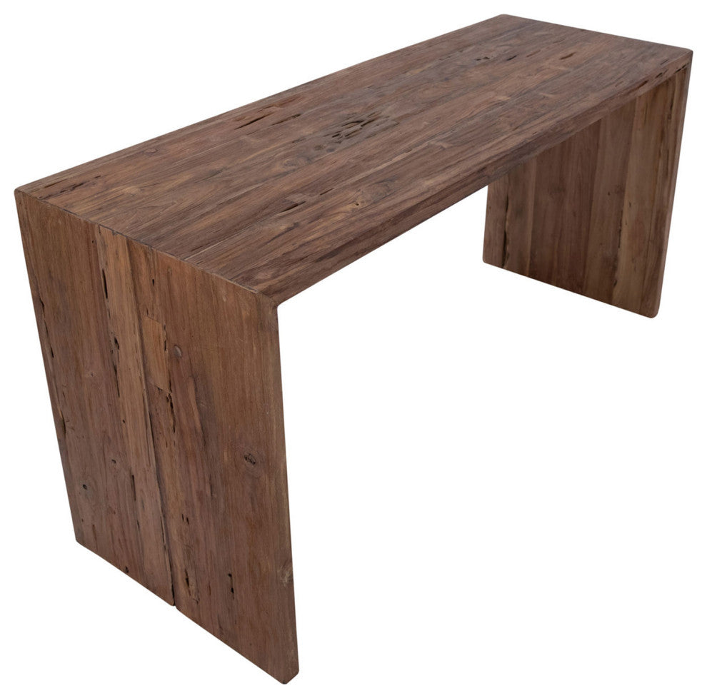 Modern Teak Waterfall Table Desk