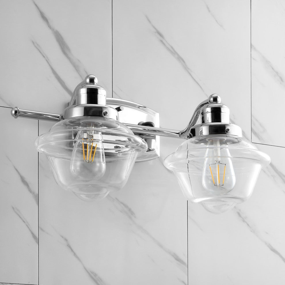 Orleans Iron LED Vanity Light, Chrome, 2 Bulb