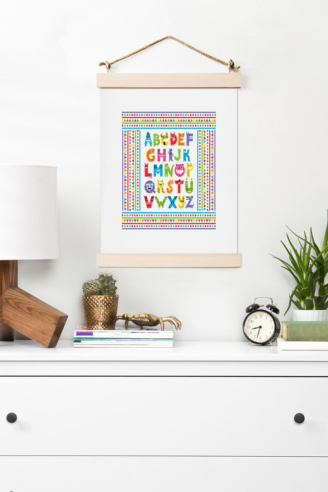 Deny Designs Andi Bird Alphabet Monsters Art Print