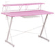 Techni Sport TS-200 Carbon Computer Gaming Desk with Shelving, Pink