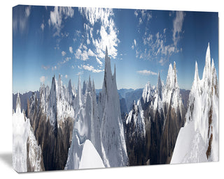 Beautiful Summit Panorama, Landscape Canvas Art Print, 20"x12"