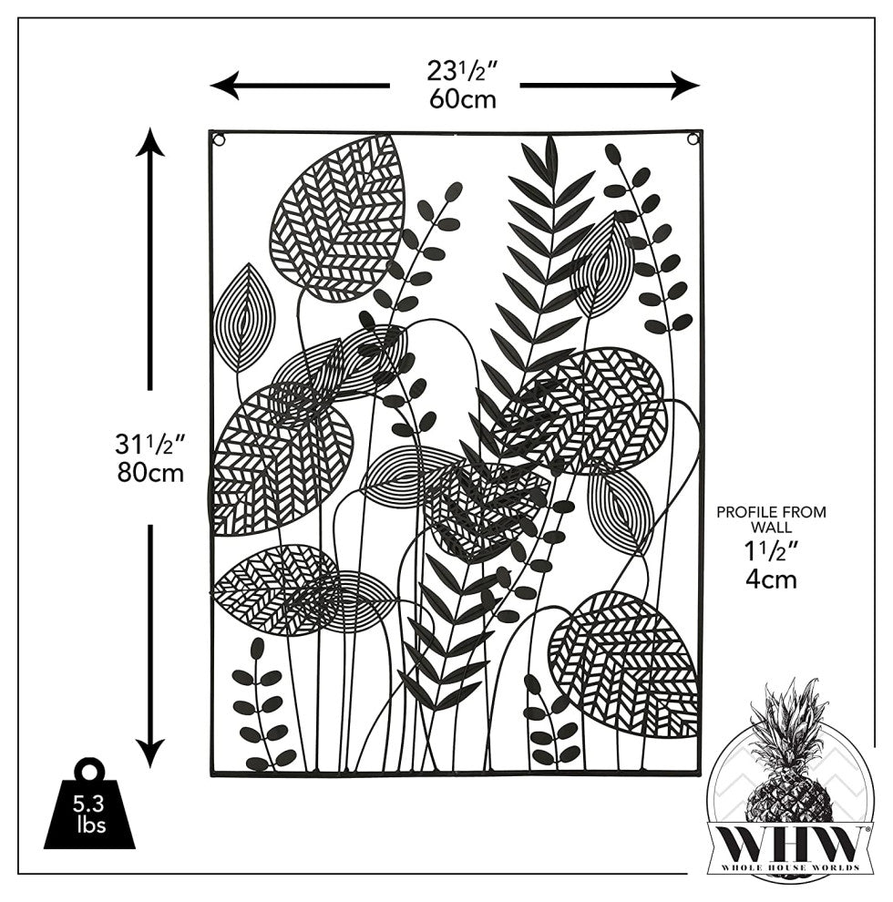 Abstract Meadow Flowers Wall Decor, 31.5 Inches