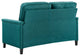 Loveseat Sofa, Fabric, Teal Blue, Modern, Living Lounge Hotel Lobby Hospitality
