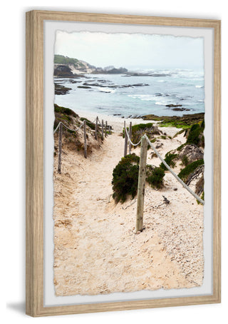 "Coastal Bay" Framed Painting Print, 24x36