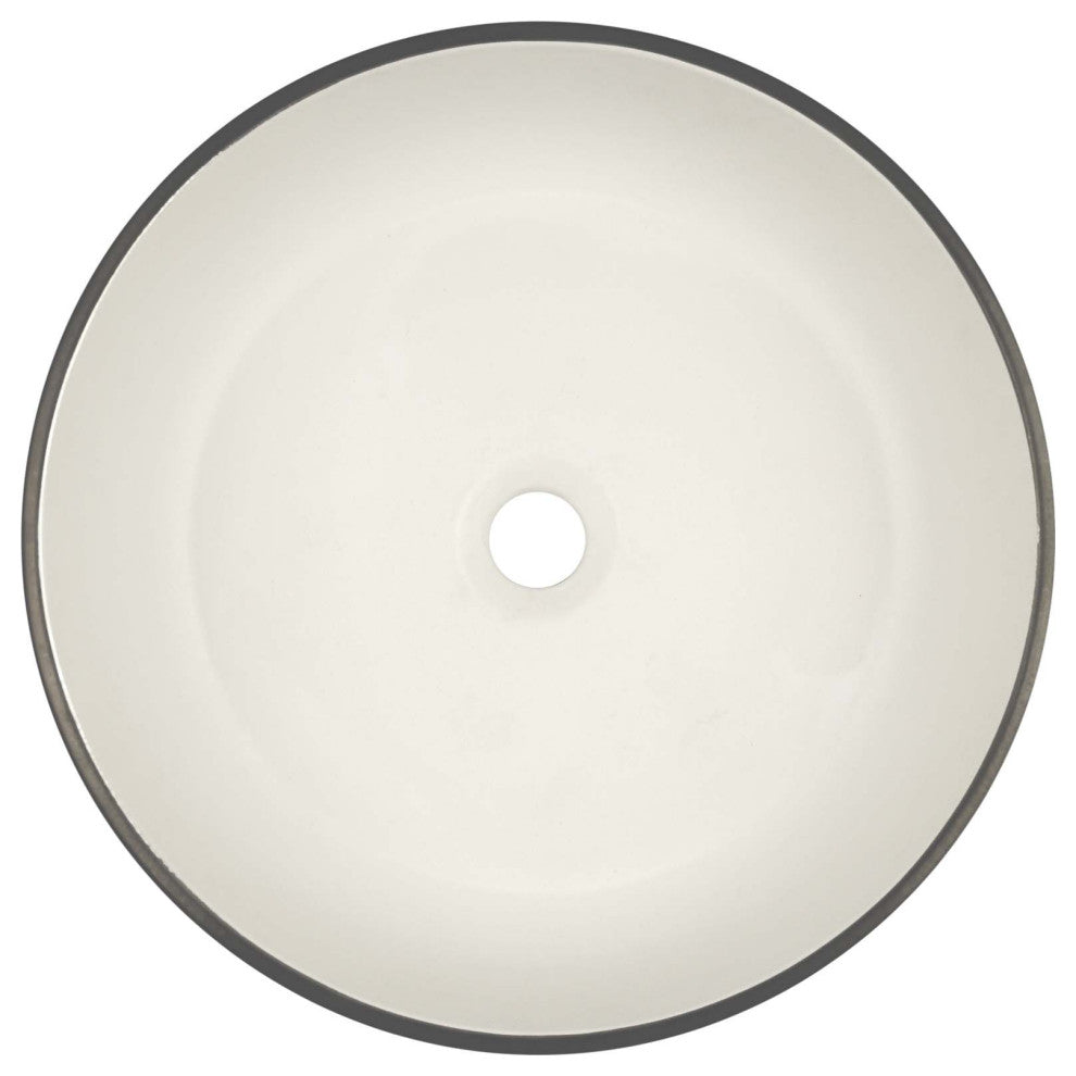 Bliss Bathroom Sink, Gunmetal/White