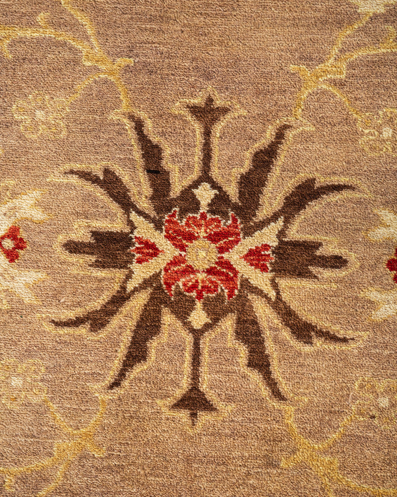 Defne One-of-a-Kind Hand-Knotted Area Rug Brown, 8'10"x12'1"