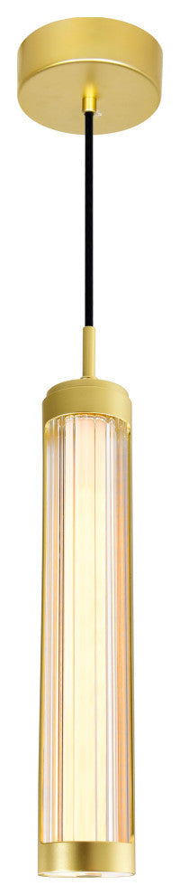 Neva 3 in LED Integrated Satin Gold Pendant