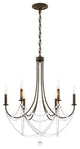 Schonbek Rj1006N-76H 6 Light Crystal Chandelier, Heirloom Bronze
