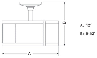 Akron 12" Semi-Flush Mount Oil Rubbed Bronze