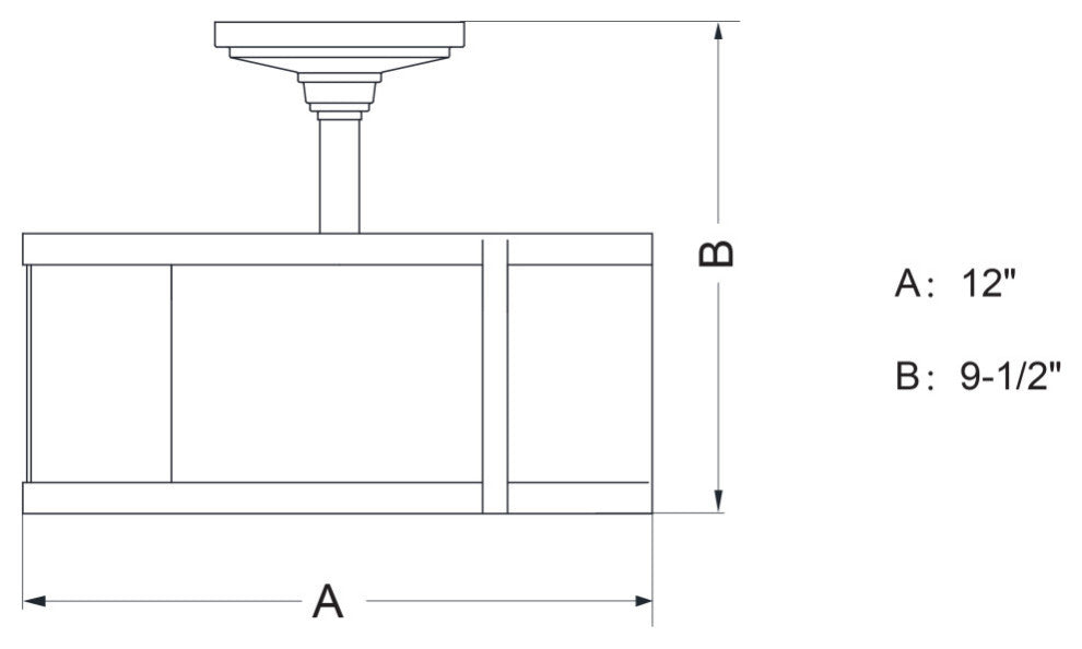 Akron 12" Semi-Flush Mount Oil Rubbed Bronze