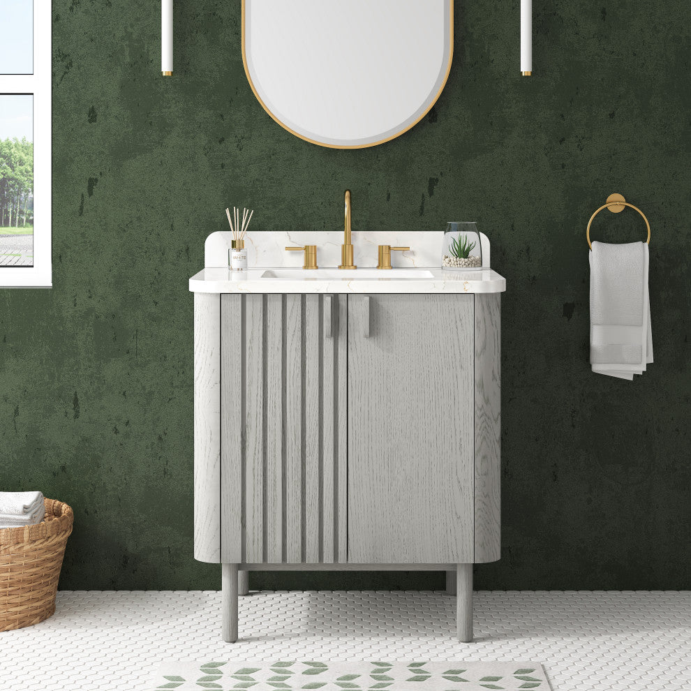 Blakely Vanity Only Collection, Gray Oak, 30