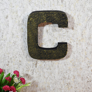Handmade Eco-Friendly Wall Decor "S" Alphabet Letter Block, 1.3x7.7x6.5