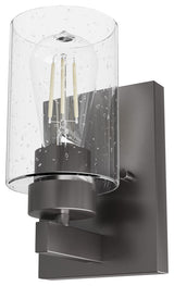 Hartland Noble Bronze With Seeded Glass 1 Light