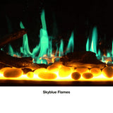 Latitude II Flush Mounted Smart Electric Fireplace, 3" Trim, 68" Wide