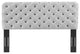 Lizzy Tufted Twin Performance Velvet Headboard-Light Gray