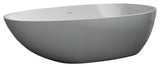 ADM Oval Freestanding Bathtub, Glossy White, 70"