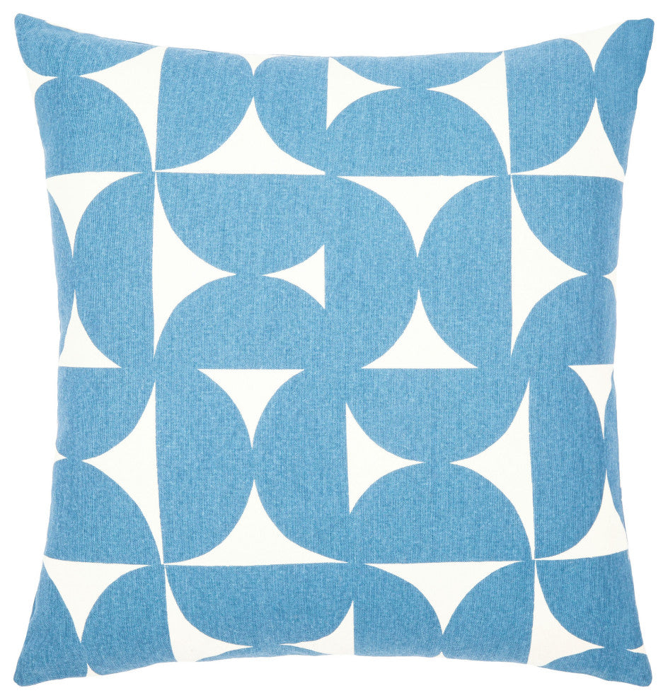 Surya Natur Pillow Shell With Down Insert 20"H X 20"W - Dark Blue