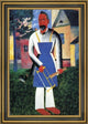 Kazimir Malevich On Vacation - 16" x 24" Framed Premium Canvas Print