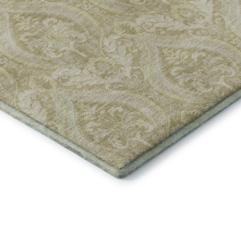 Premium Machine Washable Mayfield AMF572 Beige 2'3" x 7'6" Runner Rug