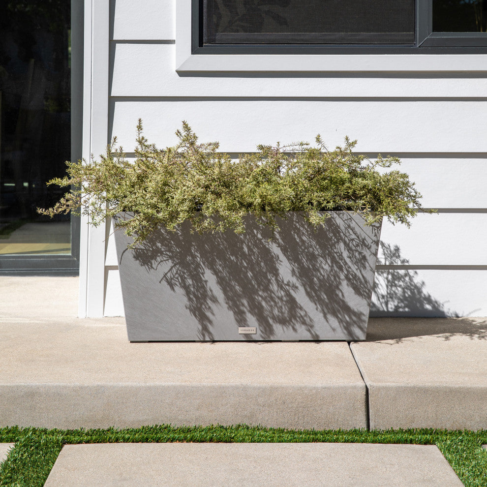 Midori Trough Planter, Grey, 39 Inch, 1 Pack