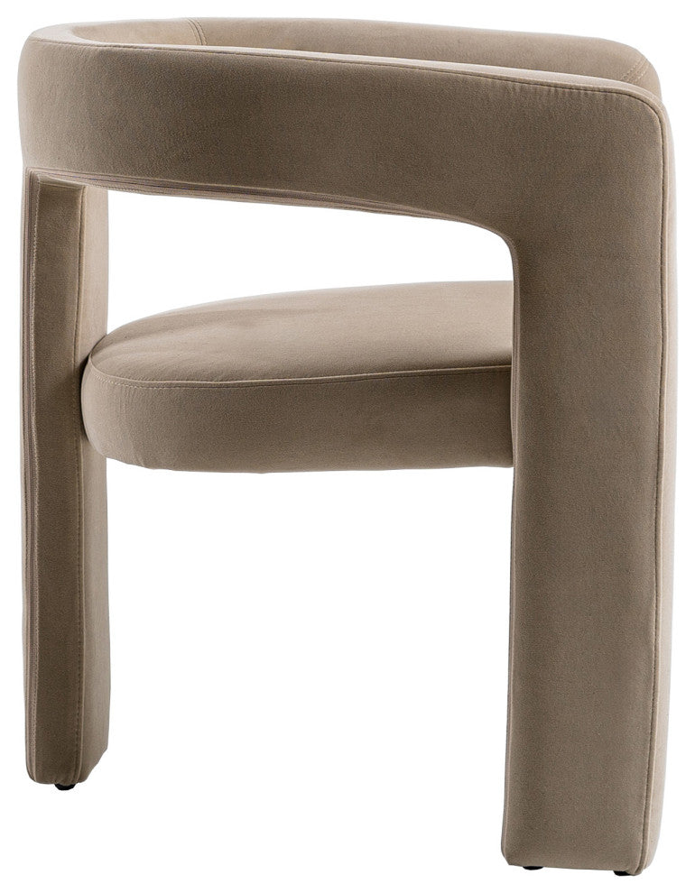 Modrest Cherish Modern Beige Fabric Dining Chair