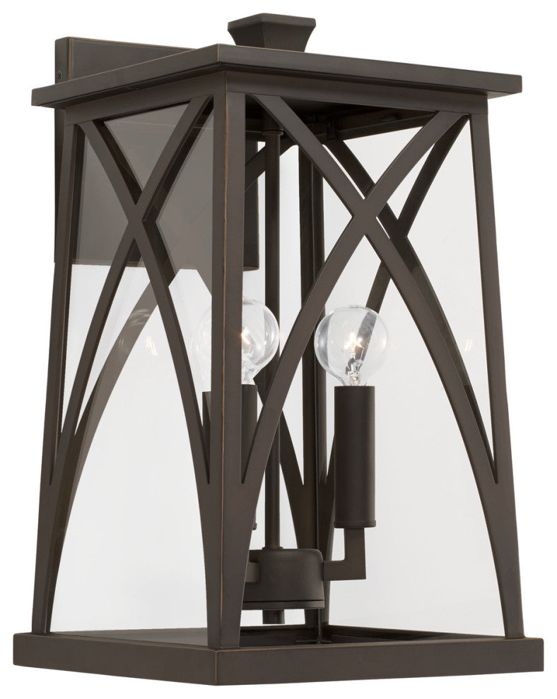 Capital Lighting, 946531OZ, 9.5"W x 16.5"H Outdoor 3-Light Medium Wall Lantern