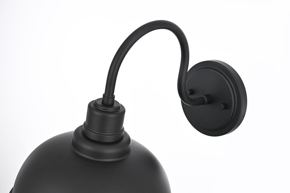 Home Living 9.5" Outdoor Wall Sconce, Black