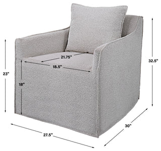 Uttermost Welland Gray Swivel Chair