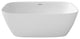 Perlato Catalonia Freestanding Soaking Tub, White, 59"