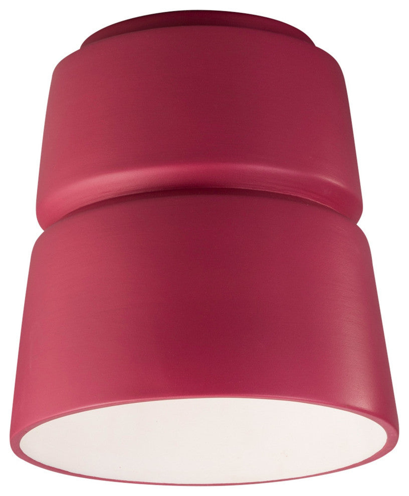 Radiance Cone Ceramic Flush-Mount, Cerise, Dedicated Led