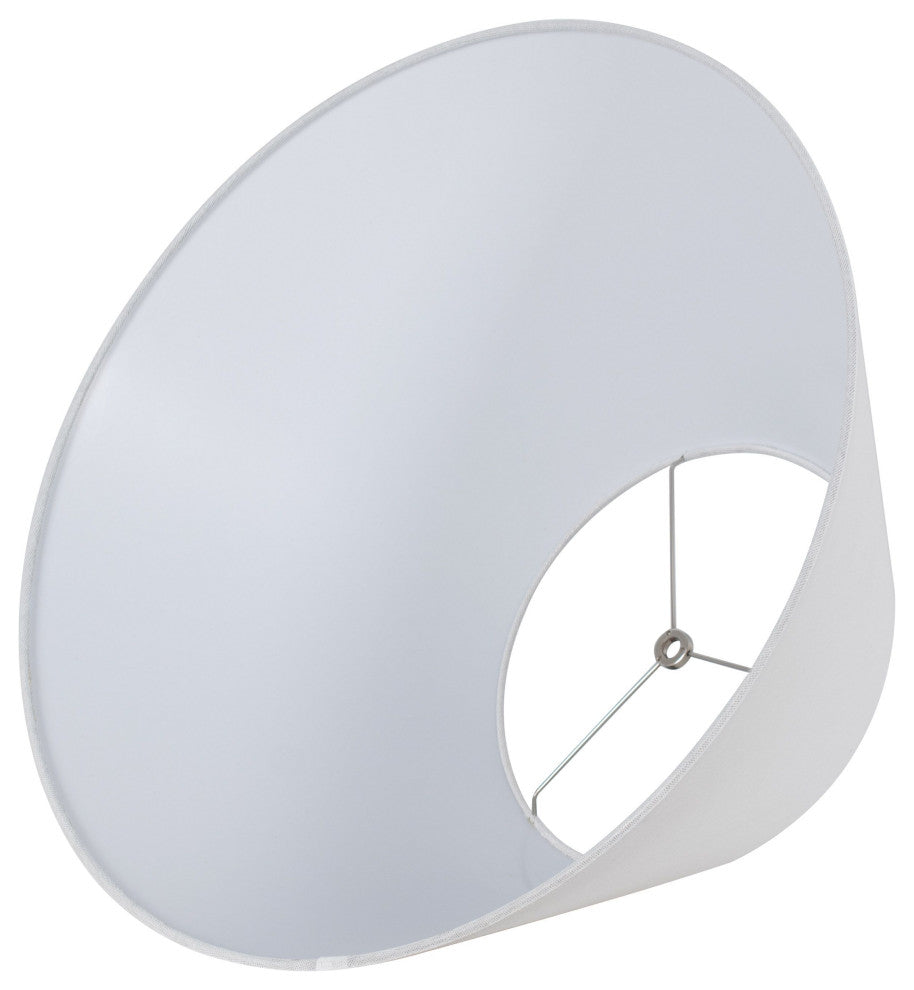 Ceramic 26" Table Lamp with Linen Shade, Light Grey Concrete-like