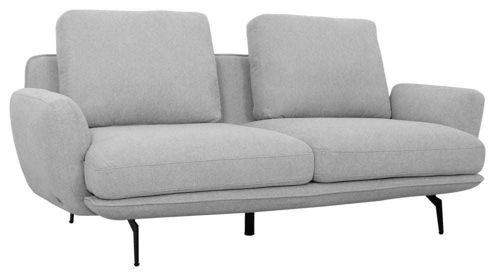Divani Casa Dounie Light Gray Fabric Sofa