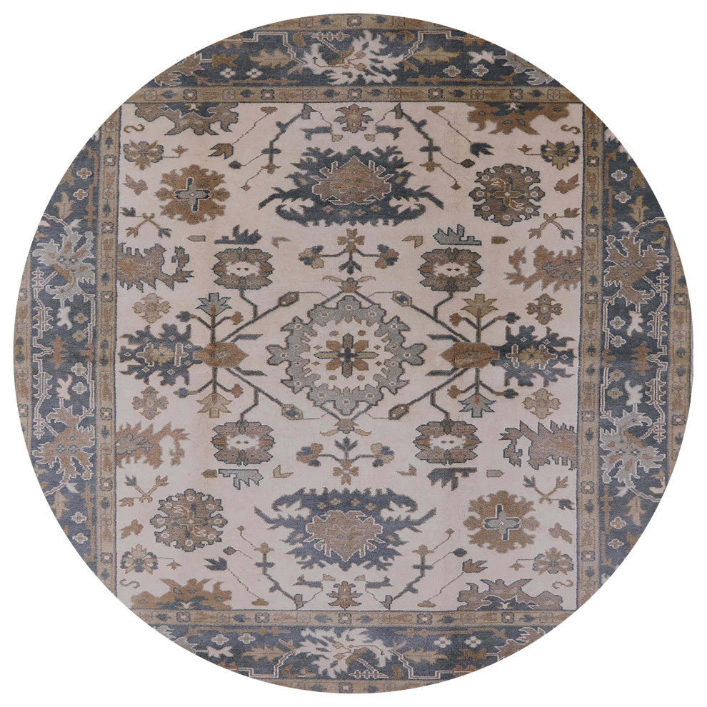 Ahgly Company Indoor Round Mid-Century Modern Area Rugs, 5' Round