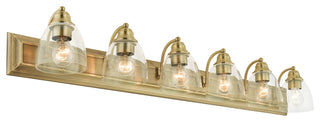 Antique Brass Transitional, Colonial, Vanity Sconce