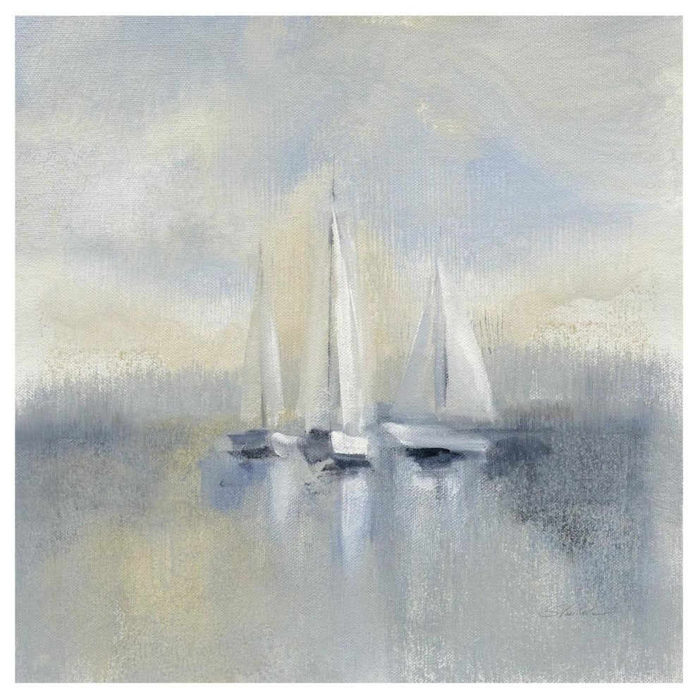 "Morning Sail I Blue" Digital Paper Print by Silvia Vassileva, 20"x20"