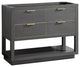 Avanity Allie 42" Vanity Only, Twilight Gray With Matte Gold Hardware