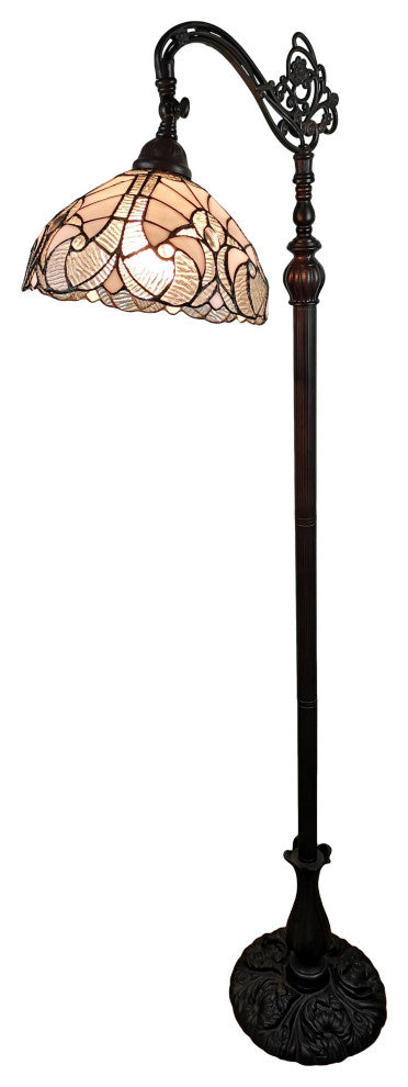 Tiffany Style Old Fashioned Reading Floor Lamp, 62" Tall