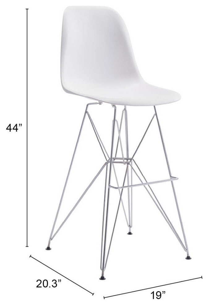 Zip Bar Chair White