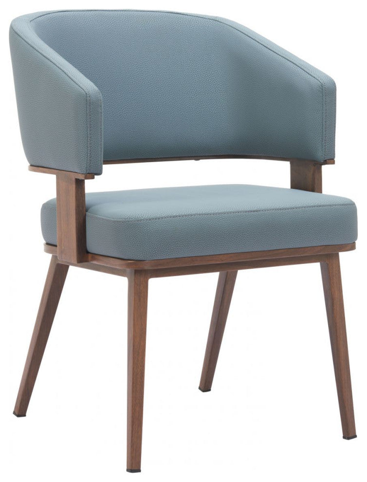 Poise Blue And Walnut Dining Chair (Set of 2)