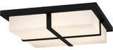 Quoizel QFL6761 Armstrong 14"W Flush Mount Square Ceiling Fixture - Matte Black