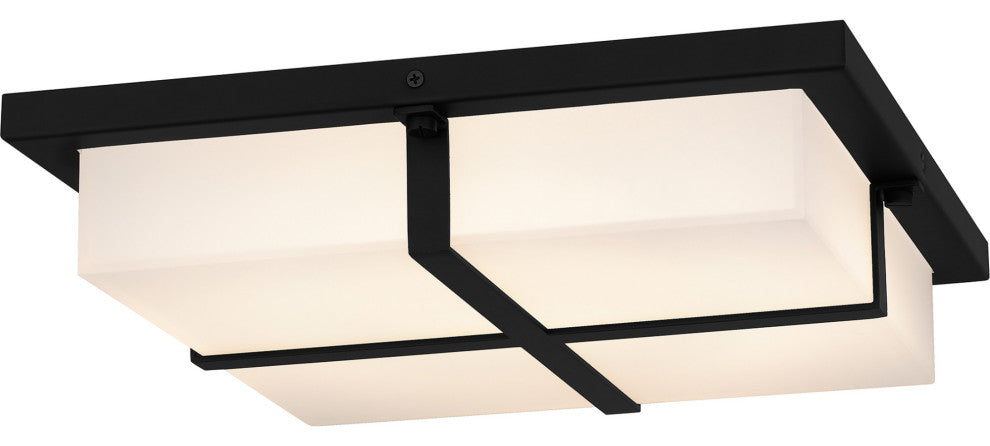 Quoizel QFL6761 Armstrong 14"W Flush Mount Square Ceiling Fixture - Matte Black