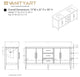 Vanity Art Bathroom Vanity With Sink, White, 72", Double Sink, Brushed Nickel