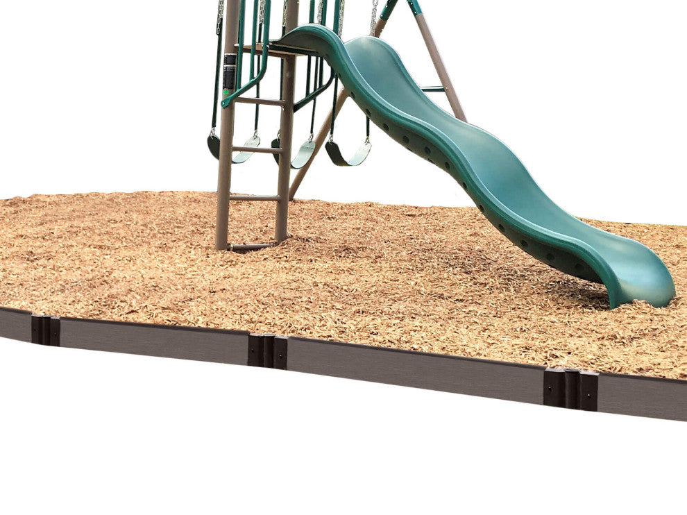 Weathered Wood Straight Playground Border 16' - 1" Profile