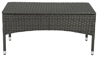 GDF Studio 2-Piece Fidelor Outdoor Gray PE Wicker Set
