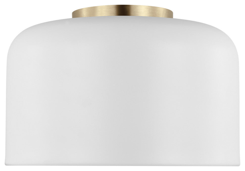 Malone 1-Light Flush Mount, Matte White